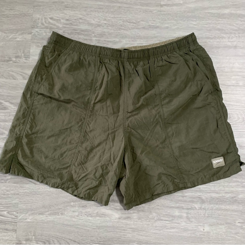Speedo Dark Green Men's Athletic Shorts